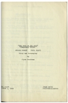 Moe Howard's 25pp. Script Dated November 1952 for The Three Stooges Film ''Goof on the Roof'' -- With Annotations & Signatures in Moe's Hand & Extra 8pp. of Script Revisions & Shot Lists -- Very Good